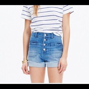 Madewell high-rise denim shorts size 26